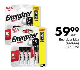 Save Energizer Max (AA/AAA) offer