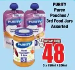 Boxer PURITY Puree Pouches / 3rd Food Jars Assorted offer