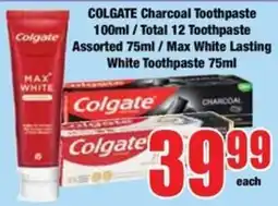 Boxer Colgate Charcoal Toothpaste Assorted offer