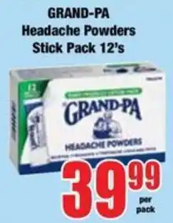 Boxer Grand-Pa Headache Powders offer