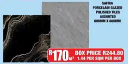Boxer Build SAFIRA PORCELAIN GLAZED POLISHED TILES ASSORTED offer