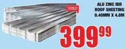 Boxer Build ALU ZINC IBR ROOF SHEETING offer