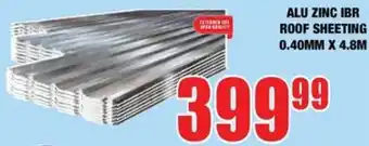 Boxer Build ALU ZINC IBR ROOF SHEETING offer