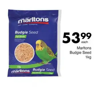 Save Marltons Budgie Seed offer