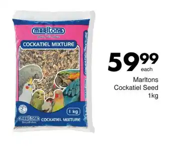 Save Marltons Cockatiel Seed offer