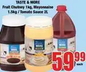 Boxer Fruit chutney, mayonnaise, tomato sauce offer