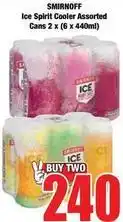Boxer Smirnoff - ice spirit cooler assorted cans 2 x (6 x 440ml) offer