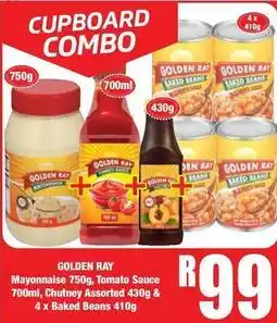 Boxer Golden ray - mayonnaise, tomato sauce, chutney & baked beans offer