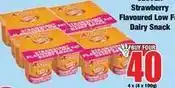 Boxer Strawberry flavoured low fat dairy snack offer