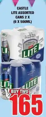 Boxer Castle - lite assorted cans 2 x (6 x 500ml) offer