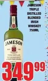 Boxer Jameson - triple distilled blended irish whiskey 750ml offer