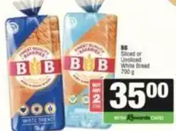 Spar J&b - sliced or unsliced white bread offer
