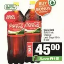 Spar Coca cola - soft drink original less sugar offer