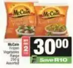 Spar Mccain - frozen vegetables range offer