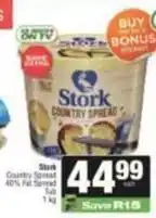 Spar Stork - country spread 40% fat spread tub offer
