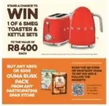 Spar Smeg - smeg toaster & kettle sets offer