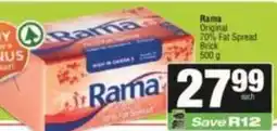 SuperSpar Rama - original 70% fat spread brick offer
