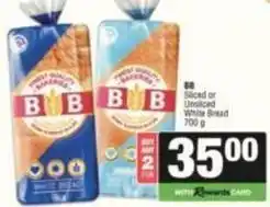 SuperSpar Bb - sliced or unsliced white bread offer