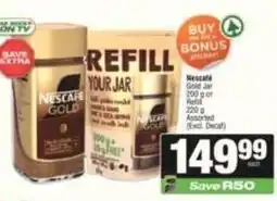SuperSpar Nescafé - gold jar or refill offer