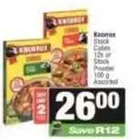 SuperSpar Knorr - stock cubes or stock powder offer