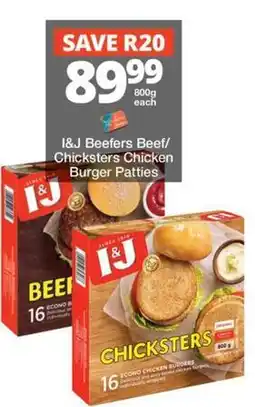 Checkers I&j - beef/chicken burger patties offer