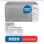 OK Furniture Defy - 20 litre manual microwave oven dmo381 700w offer