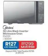 OK Furniture Total - 30 litre black inverter microwave oven em30i offer