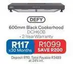 OK Furniture Defy - 600mm black cookerhood dch60b offer