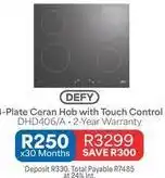 OK Furniture Defy - 4-plate ceran hob with touch control dhd406/a offer