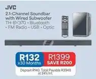 OK Furniture Jvc - 2.1-channel soundbar with wired subwoofer th-by370 offer