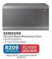 OK Furniture Samsung - 40 litre black microwave oven ms40dg5504 offer