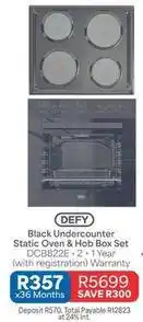 OK Furniture Defy - black undercounter static oven & hob box set dcb822e offer