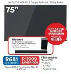 OK Furniture Hisense - 75 smart tv offer