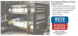 OK Furniture Total - homestead walnut-finish double bunk offer