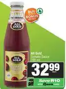 Spar All Gold Tomato Sauce-700ml offer