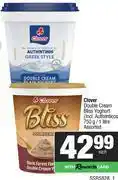 Spar Clover Double Cream Bliss Yoghurt-750g/1L offer
