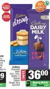Spar Cadbury Chocolate Slabs Assorted-For 2 x 80g offer