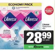 Spar Libresse Pantyliners-40s Per Pack offer
