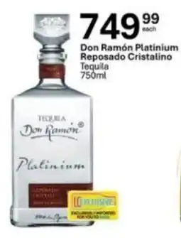 Liquor City Don Ramón Platinum Reposado Cristalino Tequila offer