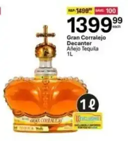 Liquor City Gran Corralejo Decanter Añejo Tequila offer