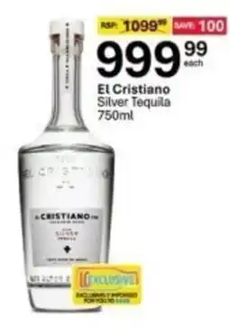 Liquor City El Cristiano Silver Tequila offer