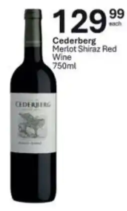 Liquor City Cederberg Merlot Shiraz Red Wine offer