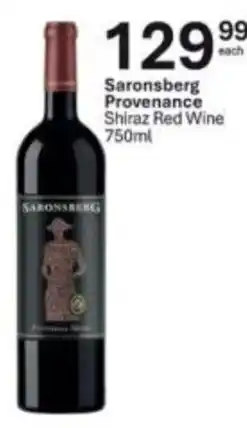 Liquor City Saronsberg Provenance Shiraz Red Wine offer