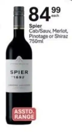 Liquor City Spier Cab/Sauv, Merlot, Pinotage or Shiraz offer