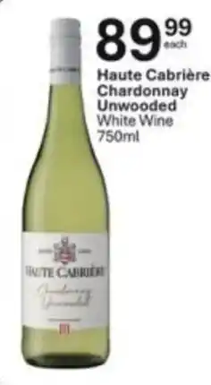 Liquor City Haute Cabrière Chardonnay Unwooded White Wine offer