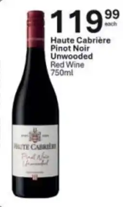 Liquor City Haute Cabrière Pinot Noir Unwooded offer