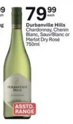 Liquor City Durbanville Hills Chardonnay, Chenin Blanc, Sauv/Blanc or Merlot Dry Rosé offer