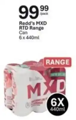 Liquor City Redd's MXD RTD Range Can offer