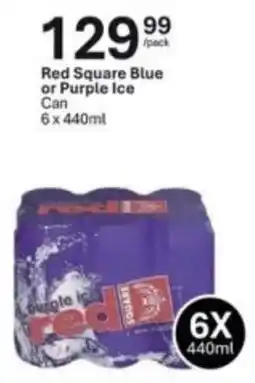 Liquor City Red Square Blue or Purple Ice Can offer