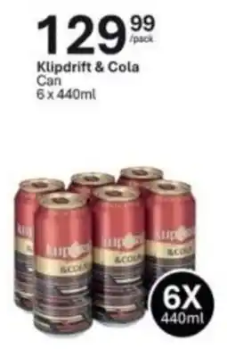 Liquor City Klipdrift & Cola offer